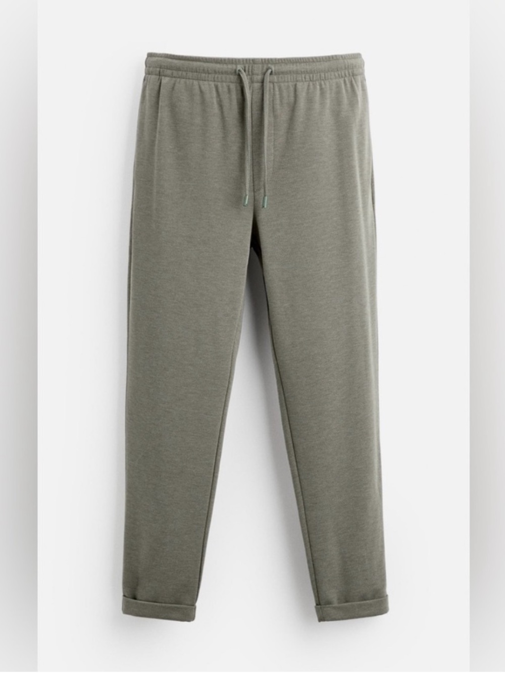 Zara Men's Knit Easy Care Jogger Waist Pants Olive 🫒- M